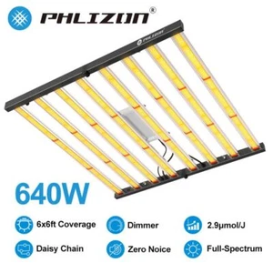 Phlizon LED Grow Light 8Bars 640W Full Spectrum Indoor Plants Flower Veg Bloom - Picture 1 of 11
