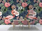 3d Tropical Floral Leaves Flamingo Wallpaper Wall Murals Removable Wallpaper 566