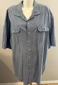 Tommy Bahama Jeans Para Hombre Azul 3XB Camisa Mangas Cortas 3X Grande y Alto - Imagen 1 de 7