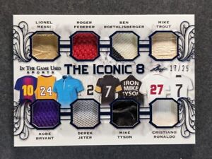 2020 Leaf In The Game Used Iconic 8 MESSI/KOBE BRYANT/TROUT/JETER/RONALDO /25