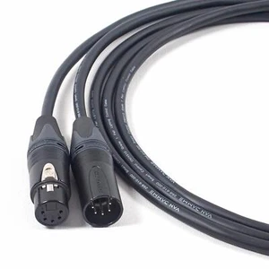 Plomb XLR ENTIÈREMENT CÂBLÉ DMX 5 broches Van Damme. Contrôle d'éclairage de scène neutre - Photo 1/1