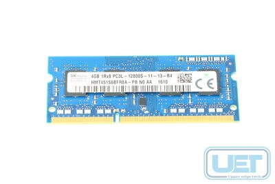Laptop Name Brand Memory 4GB PC3L-12800S DDR3L 1600MHz Samsung Hynix Nanya - Image 1 of 3