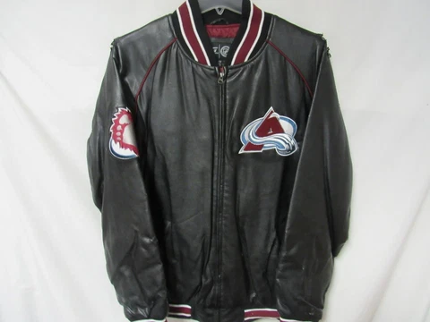 Colorado Avalanche Mens X-Large Faux Leather Jacket "Damaged" B1 672 Cover