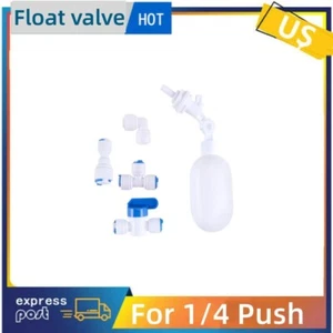 3/8-1/4 " RO Tank Shutoff Float Ball Valve To Connect Drinking Water Tubing Fish - Picture 1 of 12