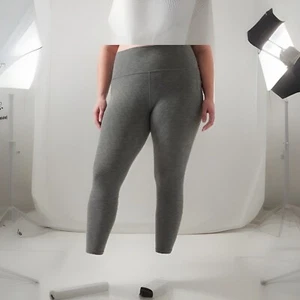 Athleta Leggings Damen Gr. 1X Salutation Stash Pocket 7/8 grau meliert - Bild 1 von 6