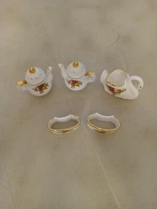 Anillos de servilleta y agitadores de sal/pimienta Royal Albert Country Roses - Imagen 1 de 4