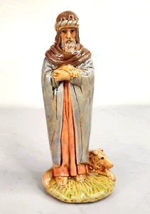 Vintage Holland Mold Nativity Christmas Shepherd w/Sheep Dog Ceramic 7" Figurine - Picture 1 of 8