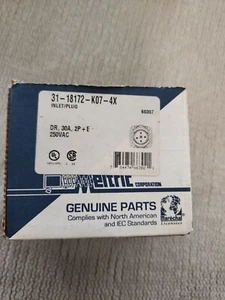 MELTRIC 31-18172-K07-4X INLET/PLUG, DR, 30A, 2P + E, 250VAC - Picture 1 of 5