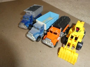 Lot of 4 Vintage Diecast Hot Wheels Construction Vehicles with Loader - Picture 1 of 2