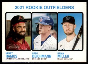 2022 Topps Heritage Henry Ramos/Brian Miller/Greg Deichmann Rookie Arizona