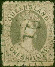 Queensland 1863 1s Grey SG36 Good Used