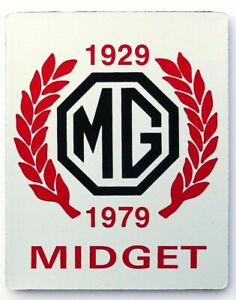 LMG1081 - MG MIDGET COMMEMORATION PLAQUE COLLECTORS ITEM OEM NO.CHA839