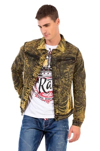 Cipo & Baxx HIGHLAND Herren Jeans Jacke Denim Gelb CJ273 reduziert von 119 € - Bild 1 von 7