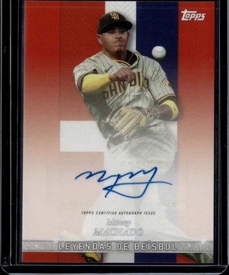 2022 Topps Leyendas de Béisbol Manny Machado Auto /10 - Image 1 of 2
