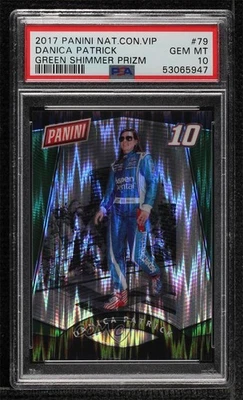 2017 National Convention VIP Green Shimmer Prizm /5 Danica Patrick PSA 10 GEM MT - Image 1 of 2