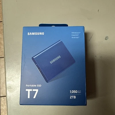 Samsung T7 2TB Portable External SSD - Blue (MU-PC2T0H/AM) - Image 1 of 4
