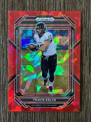 Travis Kelce 2023 Prizm Draft Picks Football Red Ice Chiefs - Image 1 of 2