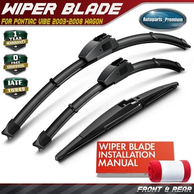 Limpiaparabrisas de 21"" y 18"" y 12"" 3 piezas para camioneta Pontiac Vibe 2003-2008 Foto 1 de 4