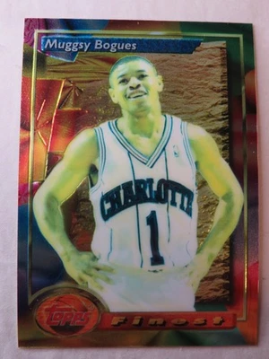 1993 Topps Finest NBA Muggsy Bogues #53 refractor Charlotte Hornets Foto 1 de 4