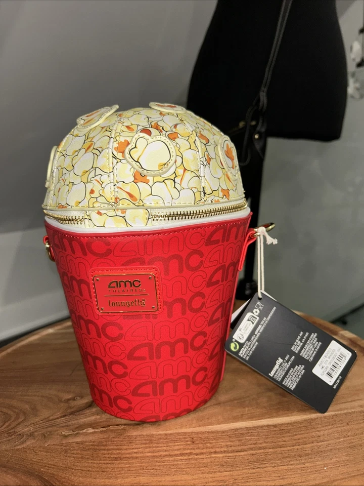 Loungefly AMC Perfectly Popcorn Holder Crossbody Bag Red S
