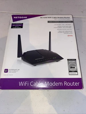 NETGEAR C6220 Dual Band Wi-Fi Cable Modem Router AC1200 1.2Gbps - Image 1 of 4