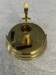 Vtg Partylite Brass Coated Candle Holder - Picture 1 of 5