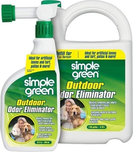 Eliminador de olores verde simple para exteriores para mascotas, césped artificial, rociador de patio + - Imagen 1 de 5