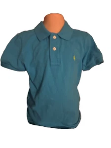 RALPH LAUREN Kinder Poloshirt Größe 6 Blau Kurzarm Klassisch Baumwolle Piqué Tee - Bild 1 von 3
