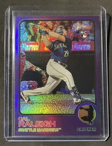 2022 HERITAGE CAL RALEIGH RC PURPLE HOT BOX REFRACTOR #367 SEATTLE MARINERS MVP? - Picture 1 of 6