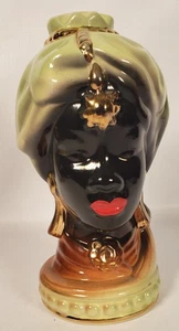 Blackamoor 1950s Figural Lamp Base Statue 8" Black Nubian Head Genie African SH - Picture 1 of 8