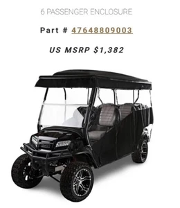 OEM Club Car Onward 6 Passenger Enclosure Black - Golf Cart - Picture 1 of 5