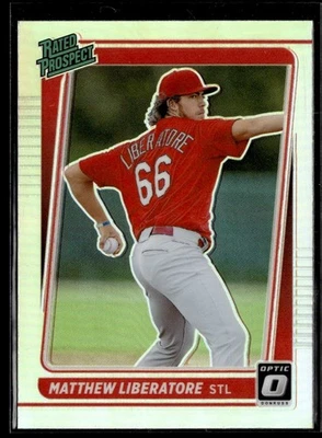 2021 Panini Donruss Optic Baseball Rated Refractor #RP24 Matthew Liberatore RC - Image 1 of 2