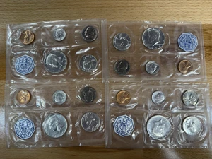 1964 US Silber Proof Sets Lot 5 Gem Sets ohne Umschläge E1726 - Bild 1 von 12