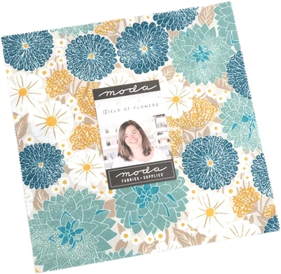 Moda Fabrics Field of flowers Layer Cake 10" x 10" NEW - Image 1 of 2