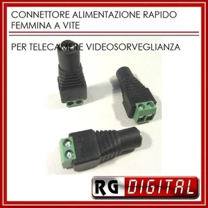 10 x CONNETTORE ALIMENTAZIONE FEMMINA CON MORSETTO A INNESTO RAPIDO A VITE BNC7 - Foto 1 di 1
