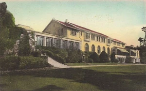 Postal impresa Hotel Del Monte Lodge coloreada a mano Albertype California LP84 - Imagen 1 de 2