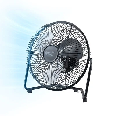 Comfort Zone Cradle Desk Fan, 9 inches, 3 Speeds, All Metal, 180 Degree Tilt - Image 1 of 4