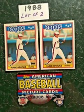 HUBIE BROOKS 1988 TOPPS AMERICAN UK MINIS Lot of 2 MONTREAL EXPOS