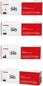 4x oryginalne kasety z tonerem Canon 045 czarny, żółty, cyjan, purpurowy - Zdjęcie 1 z 1