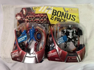 Marvel Legends Iron Man 2008 Salón de la Armadura Serie Capitán América y Satélite Foto 1 de 2