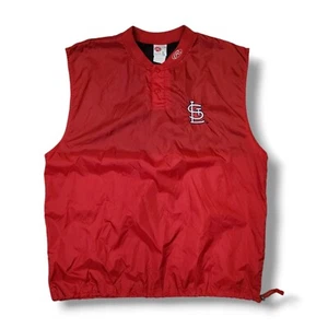 ST. LOUIS CARDINALS MLB Vintage Rawlings Sleeveless Vented Red Pullover Men's L - Picture 1 of 11