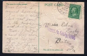 1903 Hilfsmarkierung MISSENT to EARLY, IOWA - Bild 1 von 2