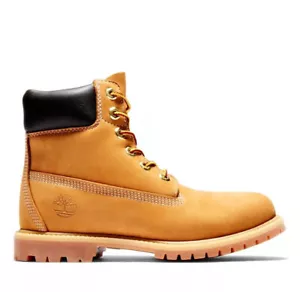 Timberland Women's 6-inch Premium Waterproof Boot Size 6 - Wheat Nubuck - Picture 1 of 6
