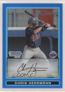 2009 Bowman Draft Prospects Chrome Blue Refractor /99 Chris Herrmann #BDPP57