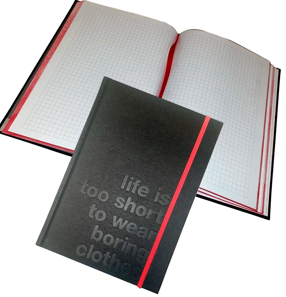 Notizbuch / DIN A5 / Schwarzes 180S. / kariert