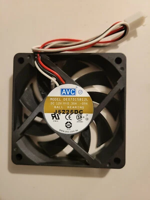 AVC DE07015B12L AMD CPU Cooling Fan 3Pin 12VDC 0.30A - Image 1 of 3