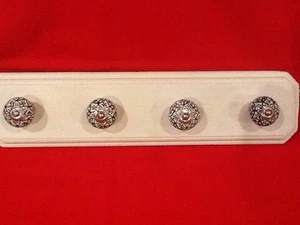 Handmade Wooden Jewelry Rack With 4 Poreclain Knobs For Chain An Necklaces - Picture 1 of 9