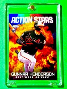 Gunnar Henderson MINT TOPPS CHROME ACTION STARS REFRACTOR ROOKIE CARD ORIOLES RC - Picture 1 of 8