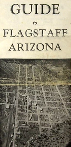 Vintage Flagstaff Route 66 Arizona Illustrated Map Travel Brochure Guide 1950s - Bild 1 von 5