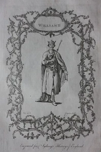 Antique print, KING WILLIAM II, 'Sydney's History', S. Wale, 1774 - Picture 1 of 3